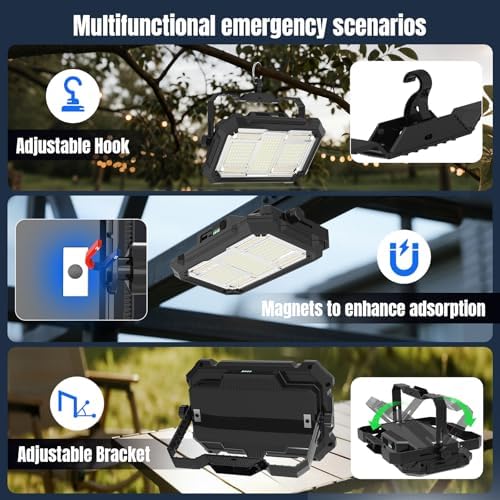 400W 32000LM LED Work Light, 32000mAh Rechargeable, Magnetic IP66 - Image 5