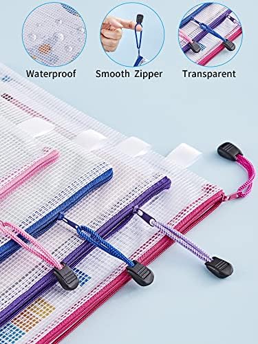 JARLINK 72Pcs Mesh Zipper Pouch Bags, 8 Sizes Waterproof Zipper Bags - Image 4