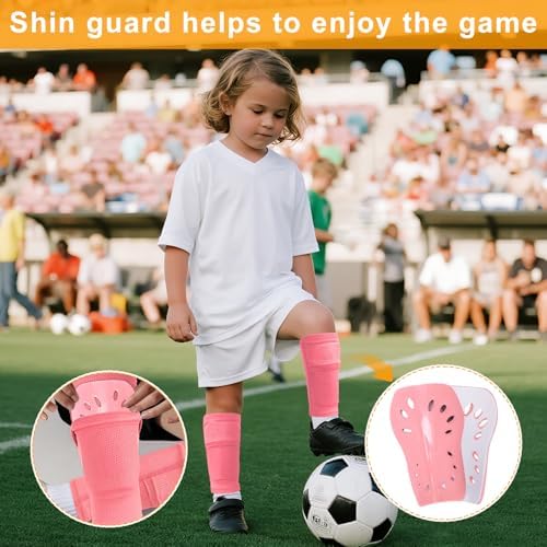 2 Pairs Shin Guards Soccer for Kids,Shin Pads Extra Lightweight Breathable Slide in Shin Guard for Football Training Match Outdoor Activities Protective Slip-in Shin Guards for Boys Girls - Image 7
