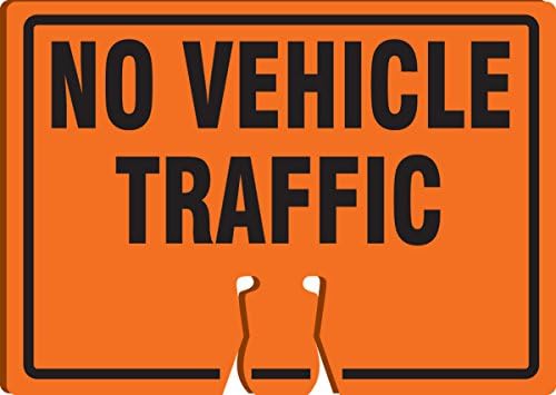 AccuformNMC "No Vehicle Traffic" Traffic Cone Top by Accuform