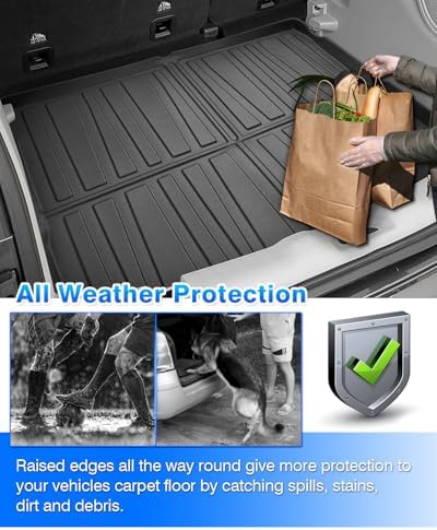 Cargo Liner for Jeep Compass 2017-2025 All Weather Trunk Mat for Compass Accessories Cargo Mat TPE Heavy Duty Anti-Slip - Image 3