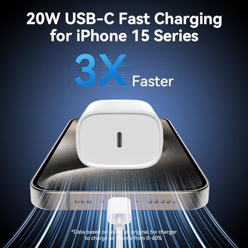 Phone 17 16 15 Charger Fast Charging Type C Chargers USB C Fast Charger Block & Phones 17 Charger Cord 6.6FT Long USB C Charging Cable for i.Phone 17/17 Pro/17 Pro Max/Air/Phone 16 15 Pro Max,White - Image 2