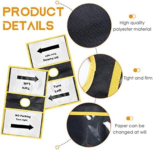 Xuhal 12 Pcs Traffic Cone Sleeve for Caution Safety Black Signs - Image 4