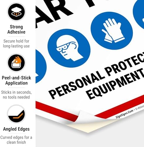 Stop Wear Your Personal Protective Equipment Sign, - Image 5