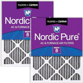 Nordic Pure 18x20x1 Pleated MERV 8 Plus Carbon Air Filters 2 Pack by NordicPure