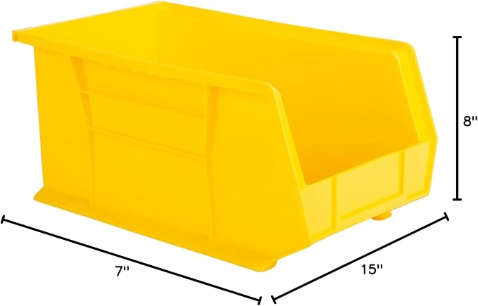 Hudson Exchange 15" x 8" x 7" Plastic Stackable Storage Bin and Hanging - Image 4