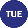 2" Round Day of The Week Blue Color Coding Dot Stickers, 500 per Roll by NextDayLabels