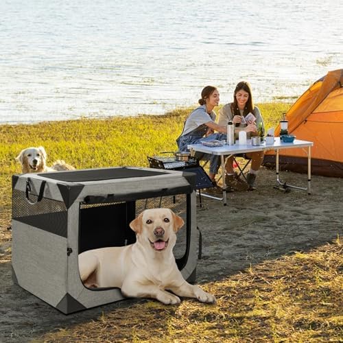Zikopomi 36 Inch Portable Soft Foldable Dog Crate, 36" L x 25" W x 25" H - Image 6