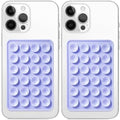 Anteel 2 Pack Silicone Suction Phone Case Mount, Non Slip Sticky Grip for Cellphone, Silicon Adhesive Suction Cup Mount, Strong Grip Holder for Selfies and Videos (Lavender) by Galundge