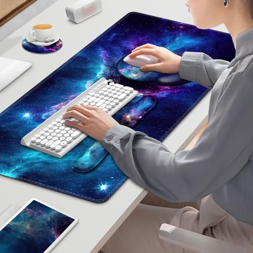 Mouse Pad, 4in1 Mousepad + Keyboard Wrist Rest+Mouse Wrist Rest+Coaster Set - Image 7