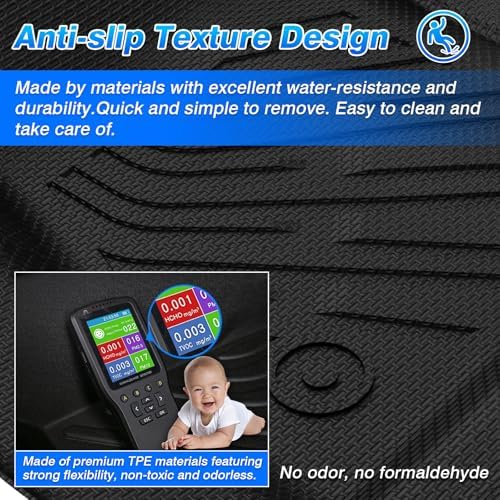F250 Floor Mats - Car Mats for Ford F250 F350 1999-2007 (Only for Crew Cab) Super Duty, All Weather Floor Mat for F350 Accessories, Heavy Duty Rubber Mats, Car Accessories - Image 6