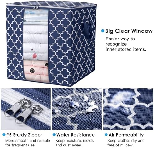 Storage Bags 6 Pack 100L Clothes Organization and Storage Containers - Image 3