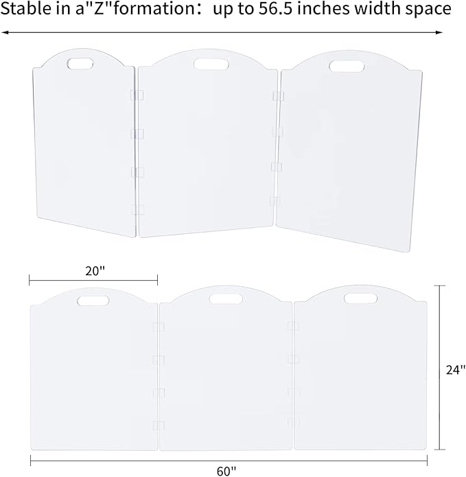 Clear Acrylic Freestanding Dog Gates - Image 3