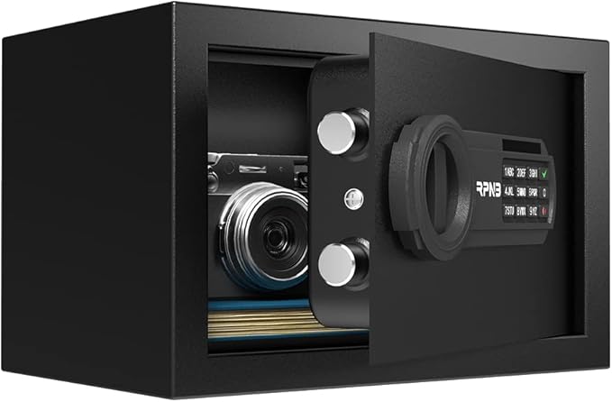 RPNB Deluxe Safe and Lock Box, Digital Keypad Safe Box, Steel Alloy Small Safes by RPNB
