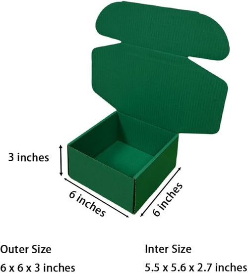 15 Pcs 6 x 6 x 3 inches Corrugated Cardboard Gift Boxes Recyclable Shipping - Image 2