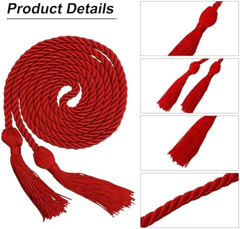 GraduationMall Graduation Honor Cord 68" Red - Image 3