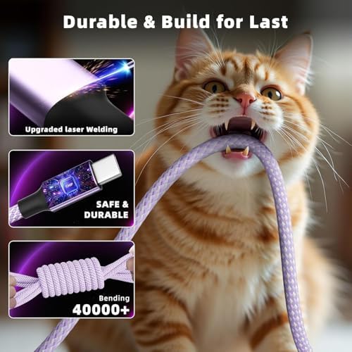 Multi Charging Cable for Multiple Devices with 2 USB-C/IP Port, 2Packs 5FT - Image 6