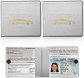 Ziciner Car Registration Insurance Holder, 2Pack Essential Auto Card Document Glove Box Organizer with Touch Fastener, Vehicle Interior Accessories Perfect for Most Car, Truck, SUV (Gray/Gold Words) by Ziciner
