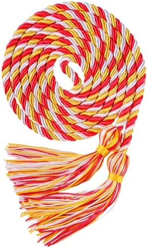 Graduation Honor Cords, 68" Long (Gold/White/Red) by UIALECG
