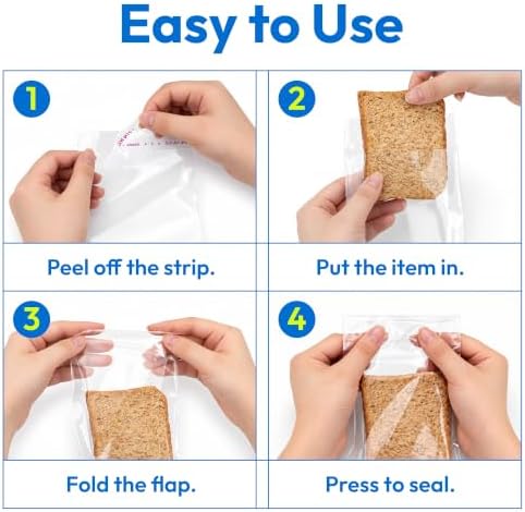 240Pcs 4x6 inch Self Sealing Cellophane Bags, Clear - Image 6