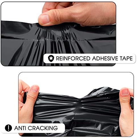 Metronic Poly Mailers 12x15.5 200 Pack Shipping Bags for Clothes Black - Image 2