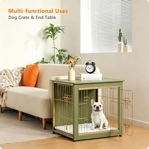 27" Dog Crate Furniture, Dog Kennel Indoor, with Waterproof Cushion - Image 7