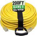 POWGRN 200 Ft 10AWG Outdoor Extension Cord, Yellow by POWGRN