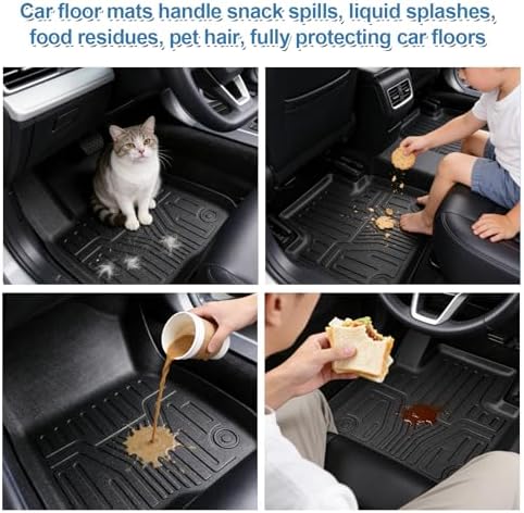 Joruoo-Floor Mats & Cargo Liner for 2025-2026 GMC Terrain/Chevy Equinox(Only Gas), All-Weather Heavy Duty TPE Floor Liners Full Coverage Automotive for GMC Terrain Accessories - Image 6