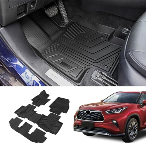 Bomely Floor Mats for 2020-2026 Toyota Highlander 7 Seats by Automotivemodificationexpert