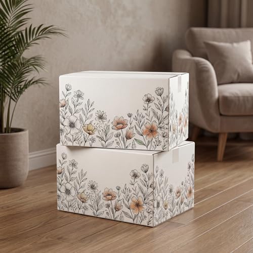 Hoikwo 10 Packs 12x10x10 Large Thin White Shipping Boxes - Image 6