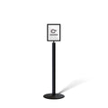 Floor Standing Sign Frame with Steel Low Profile Base, 8.5 inches by 11 inches by Trafford+Industrial