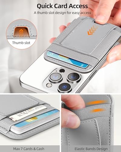 Upgraded for Magsafe Wallet, 7 Card Holder, RFID Blocking, Strongest Magnet - Image 3