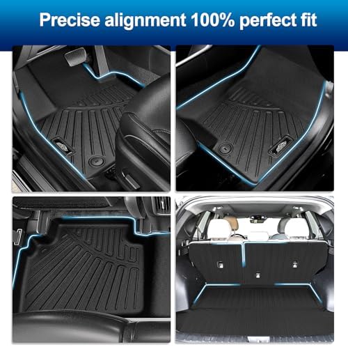 PELEUS Floor Mats and Cargo Liners Compatible with Hyundai Tucson 2022-2026 Gas, All Weather Heavy Duty TPE Car Mats Full Set with Backrest Mat, Upgraded Raised Edges Odorless, Not for Hybrid/PHEV - Image 3