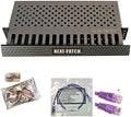 Neat Patch MINI 1U Low Profile Cable Management Kit - 1 Pack w/ 24 CAT6 Patch Cables (1FT Purple) by Electriduct