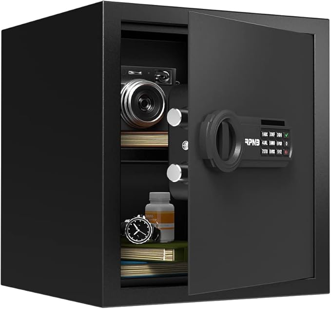 RPNB Deluxe Safe and Lock Box, Digital Keypad Safe Box, Steel Alloy Small Safes by RPNB