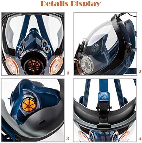 SYINE Organic Vapors Full Respirator Mask Gas Mask Spray Paint Chemical Formaldehyde Dustproof Respiratory Protection,Respirator with 1 Pair Filter Cartridges and Carrier Bag - Image 4