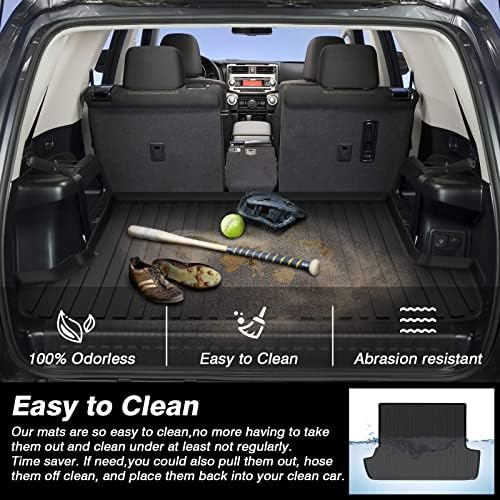KUST Trunk Cargo Mat for Toyota 4Runner 2010-2024 (7 Seater Only) TPE Rubber Cargo Liner All Weather Rear Cover 4Runner Accessories High Edge - Image 4