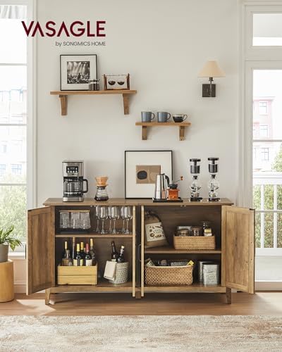 VASAGLE Buffet Cabinet, Coffee Bar, Adjustable Shelf - Image 2