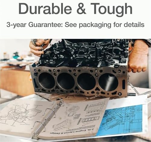 Cardinal 3 Ring Binder, 2 Inch Heavy Duty XtraLife Binder, Locking Slant-D Rings, Crack-Resistant Cover & Spine, ClearVue Covers, Holds 540 Sheets, PVC-Free, White (26320) - Image 6
