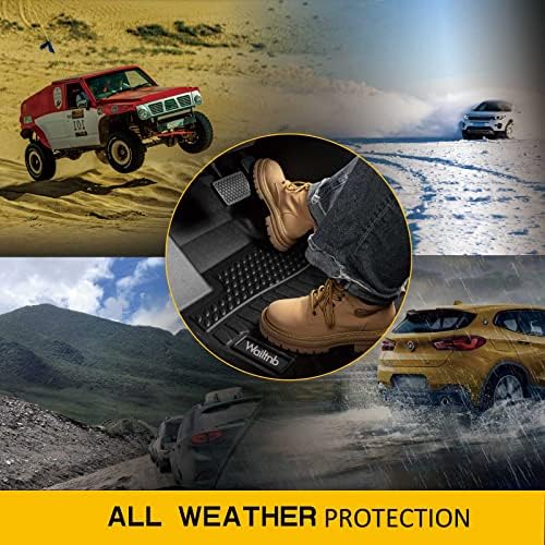 Wailtnb-Floor Mats Custom for Genesis GV80 2021-2026 5 Seats (Not for Coupe) All Weather Waterproof TPE Car Floor Liners Fits Front&2nd Row Full Set Black Accessories - Image 7
