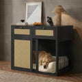 PureCozy Wooden Dog Crate Furniture, Right Unit, 40 Inch,Black Oak by PureCozy