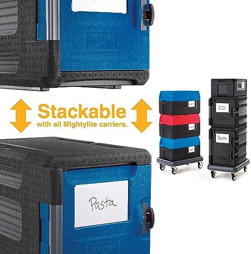 METRO Mightylite ML400-BU Front-Loading Insulated Pan Carrier - Professional-Grade Multipurpose Food Carrier and Catering Food Warmer - 60 qt or 6 Pan Capacity - Blue - Image 5