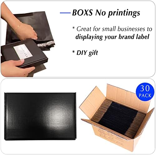 6x4x3 Black Cardboard Boxes - 30 Pack Small Shipping Boxes for Small Business Mailing, Corrugated Packaging - Image 6