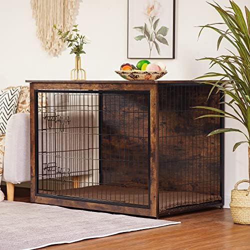 DWANTON 43.3" XXL Dog Crate Furniture with Cushion, Large Dog Kennel Indoor - Image 7