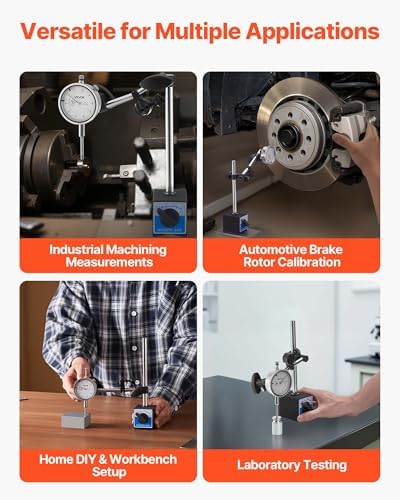 VEVOR Dial Test Indicator, 0.001 inch Accuracy, 0-1 inch Measuring Range, Easy to Read Large Dial, Professional for Internal Diameter Measurement, Runout Detection, Flatness Inspection - Image 6