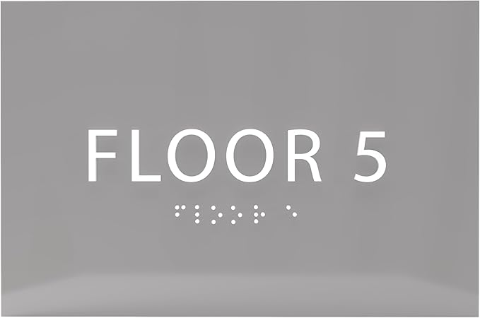 6" X4" Floor 5 Sign by ADACentralSigns