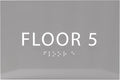 6" X4" Floor 5 Sign by ADACentralSigns