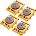 VEVOR 4PCS Skate Dolly, 26455LBS/12T Industrial Mover, Heavy Duty Carbon Steel Machinery Moving Skate & 4 Carbon Steel Wheels and 360 Rotation Non-Slip Cap for Warehouse, Factory by VEVOR