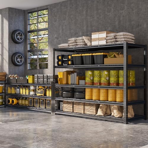 60" W Garage Shelving 5 Tier Heavy Duty Storage Shelves 3030LBS - Image 3
