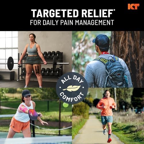 KT Tape, Pro Synthetic Kinesiology Athletic Tape, 20 Count, 10” Precut Strip - Image 2